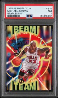 A 1995 Topps Stadium Club Beam Team Michael Jordan Basketball Card
