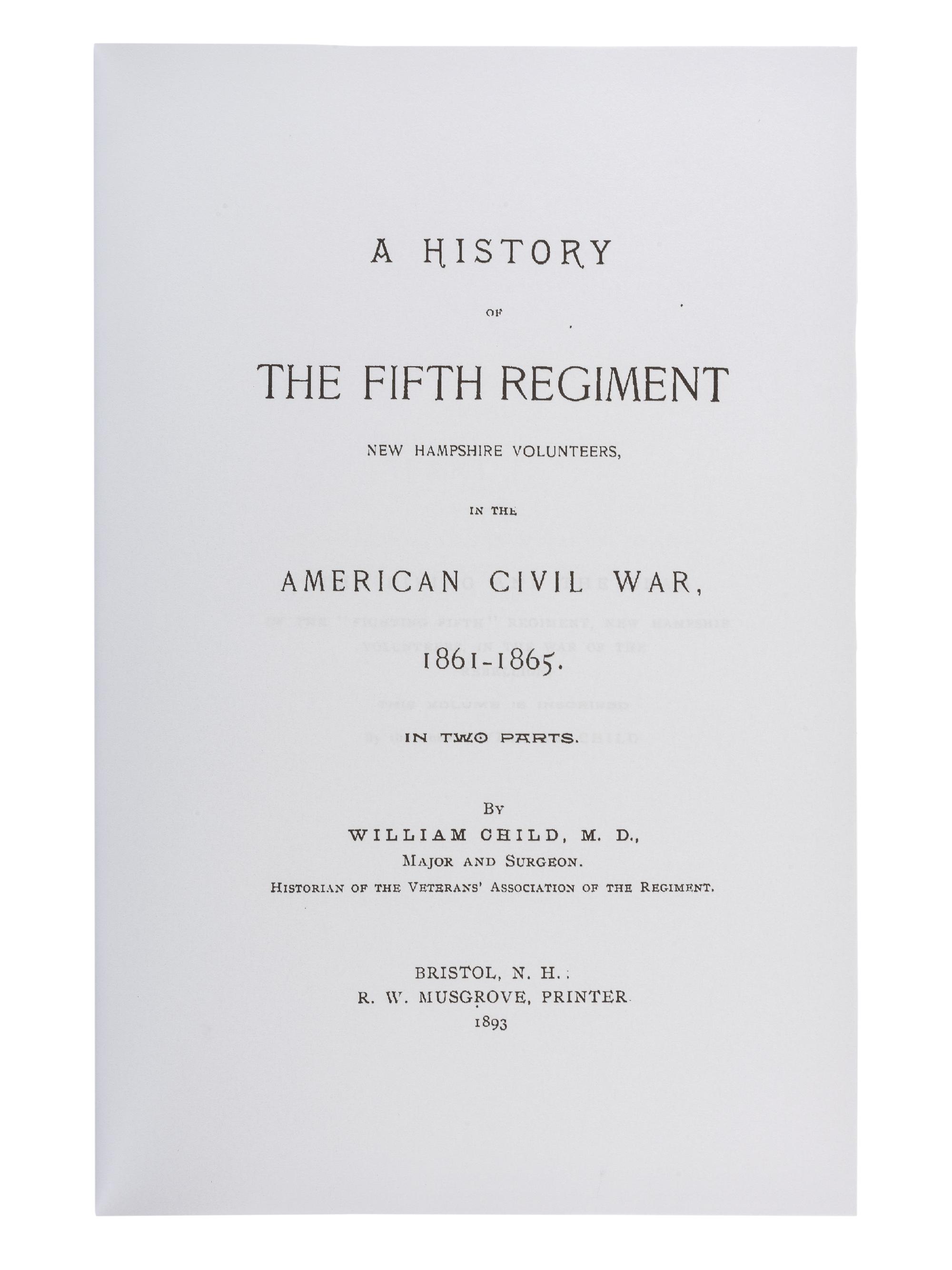 [CIVIL WAR]. New Hampshire 5th Infantry collection, identified to Charles F. Liscomb, WIA Antietam.