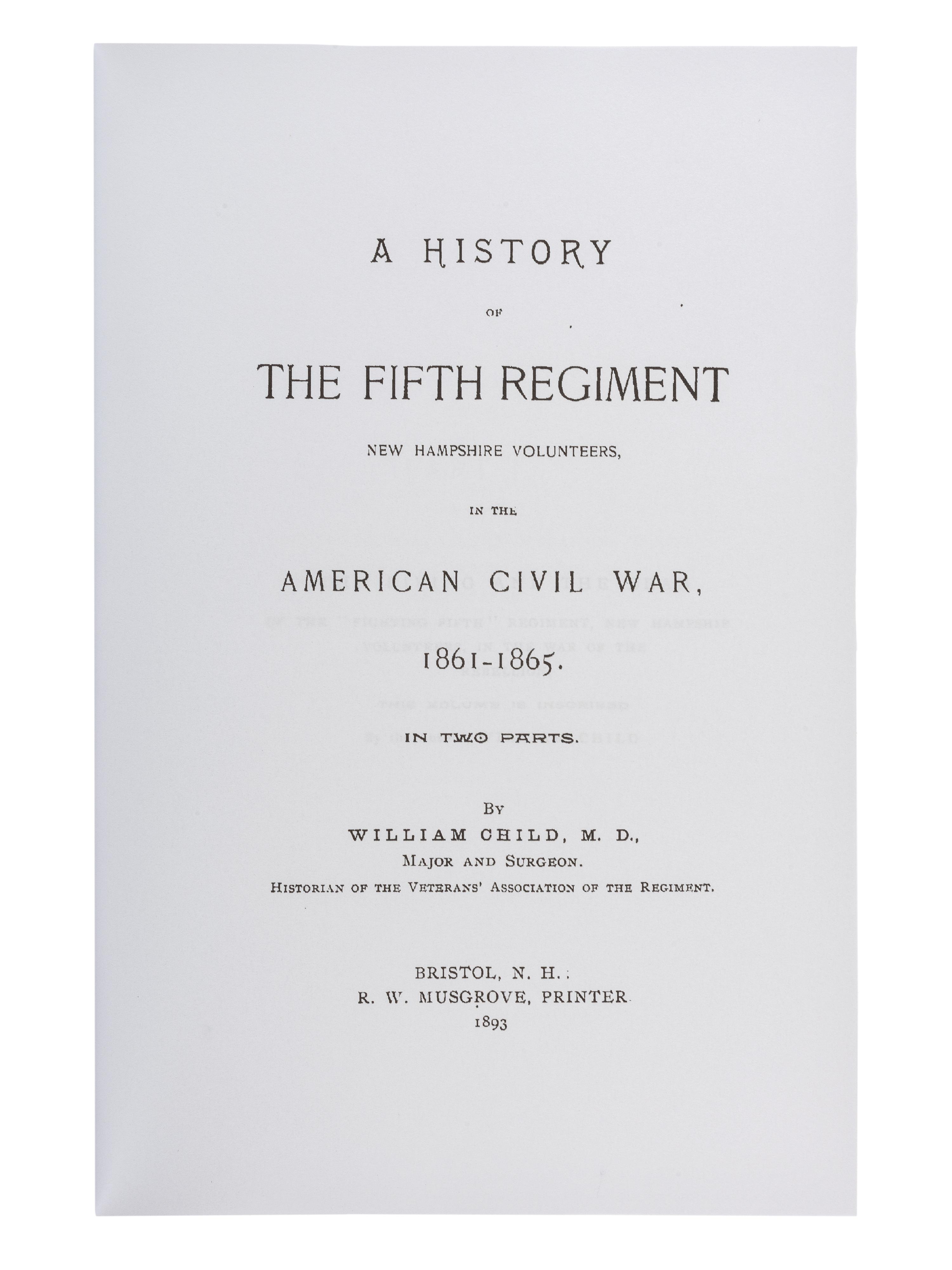 [CIVIL WAR]. New Hampshire 5th Infantry collection, identified to Charles F. Liscomb, WIA Antietam.