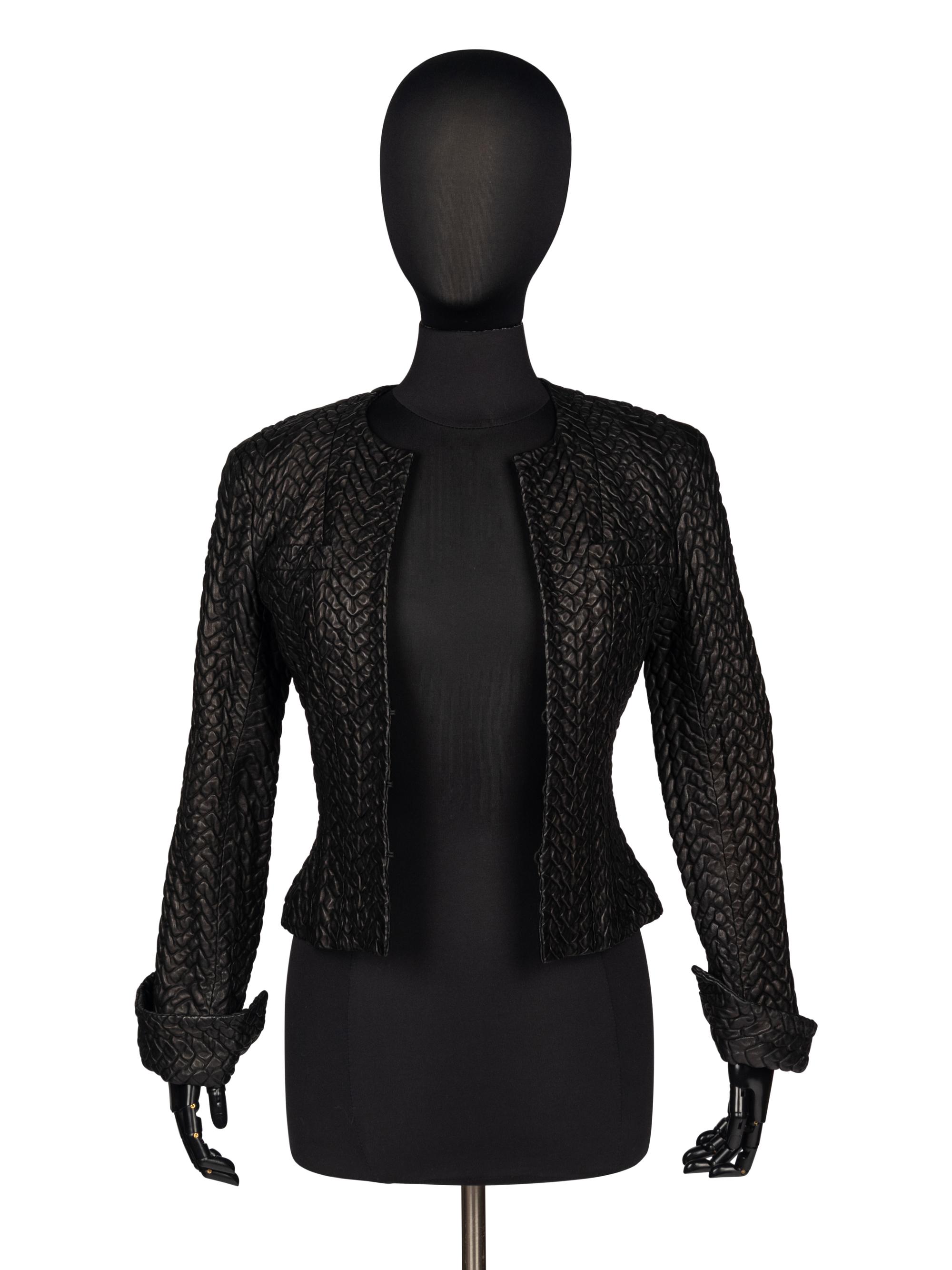 Chanel Embossed Leather Jacket