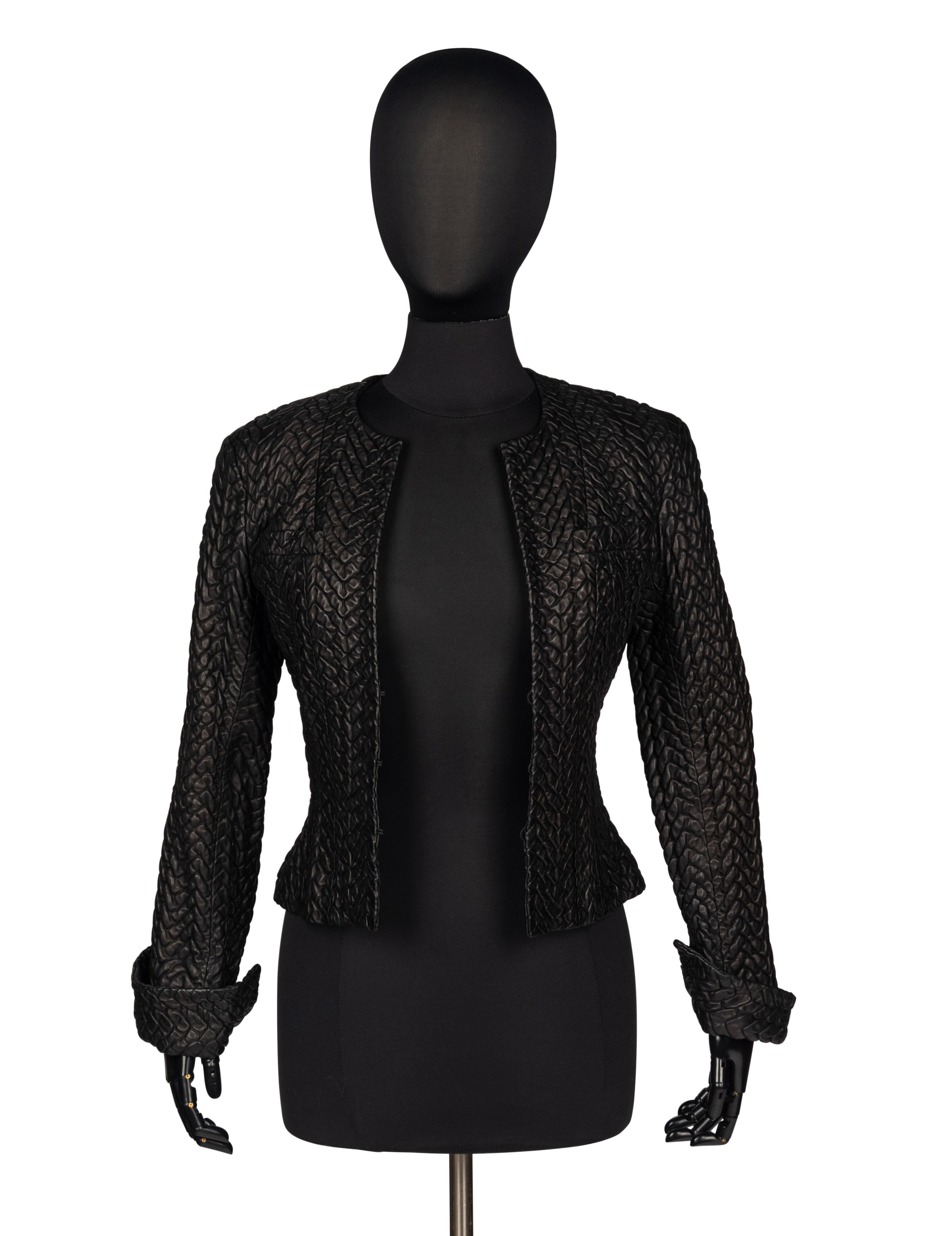 Chanel Embossed Leather Jacket