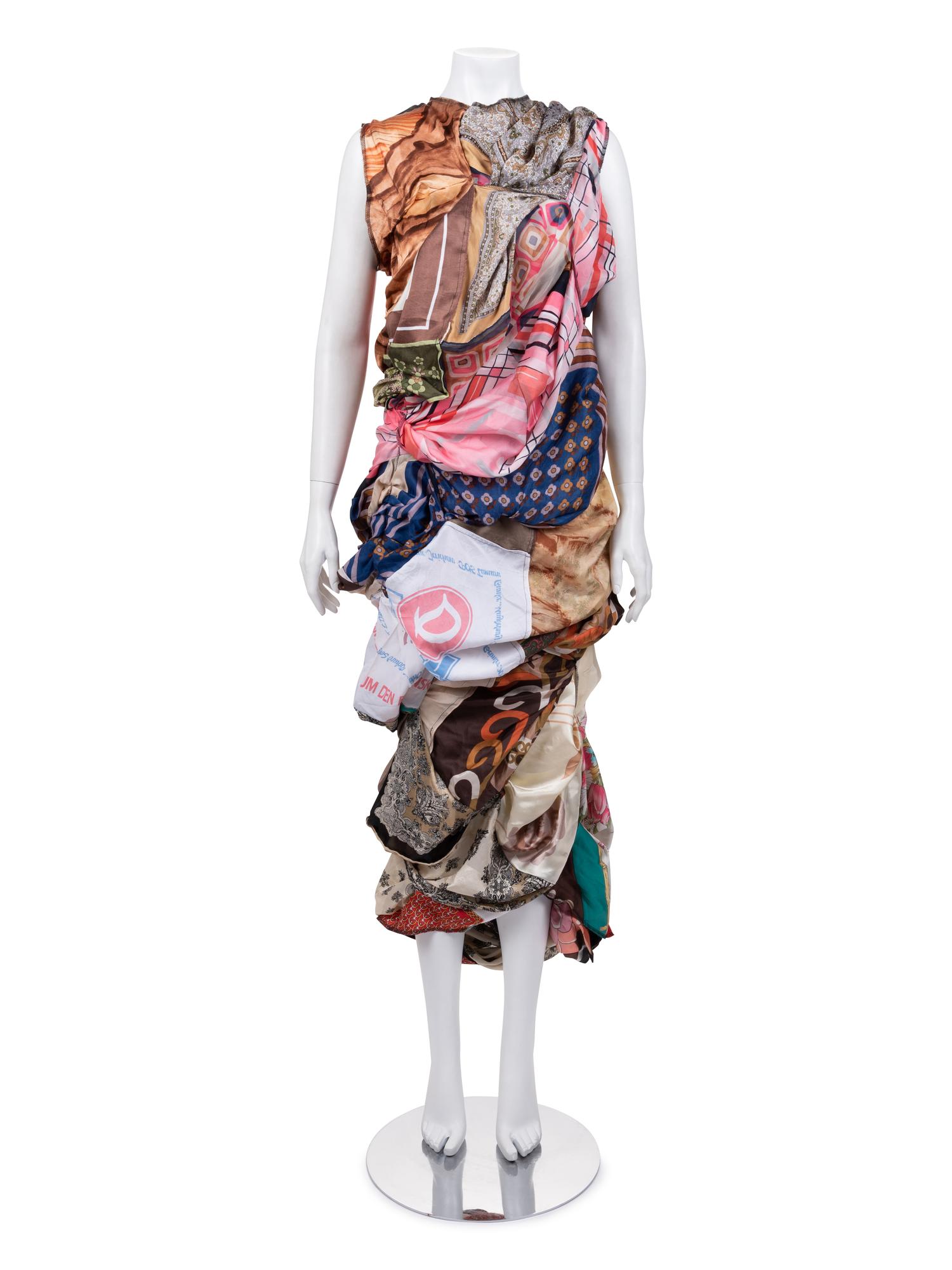 Comme des Garçons Scarf Patchwork Dress, 1990-2000s