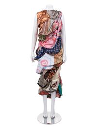 Comme des Garçons Scarf Patchwork Dress, 1990-2000s