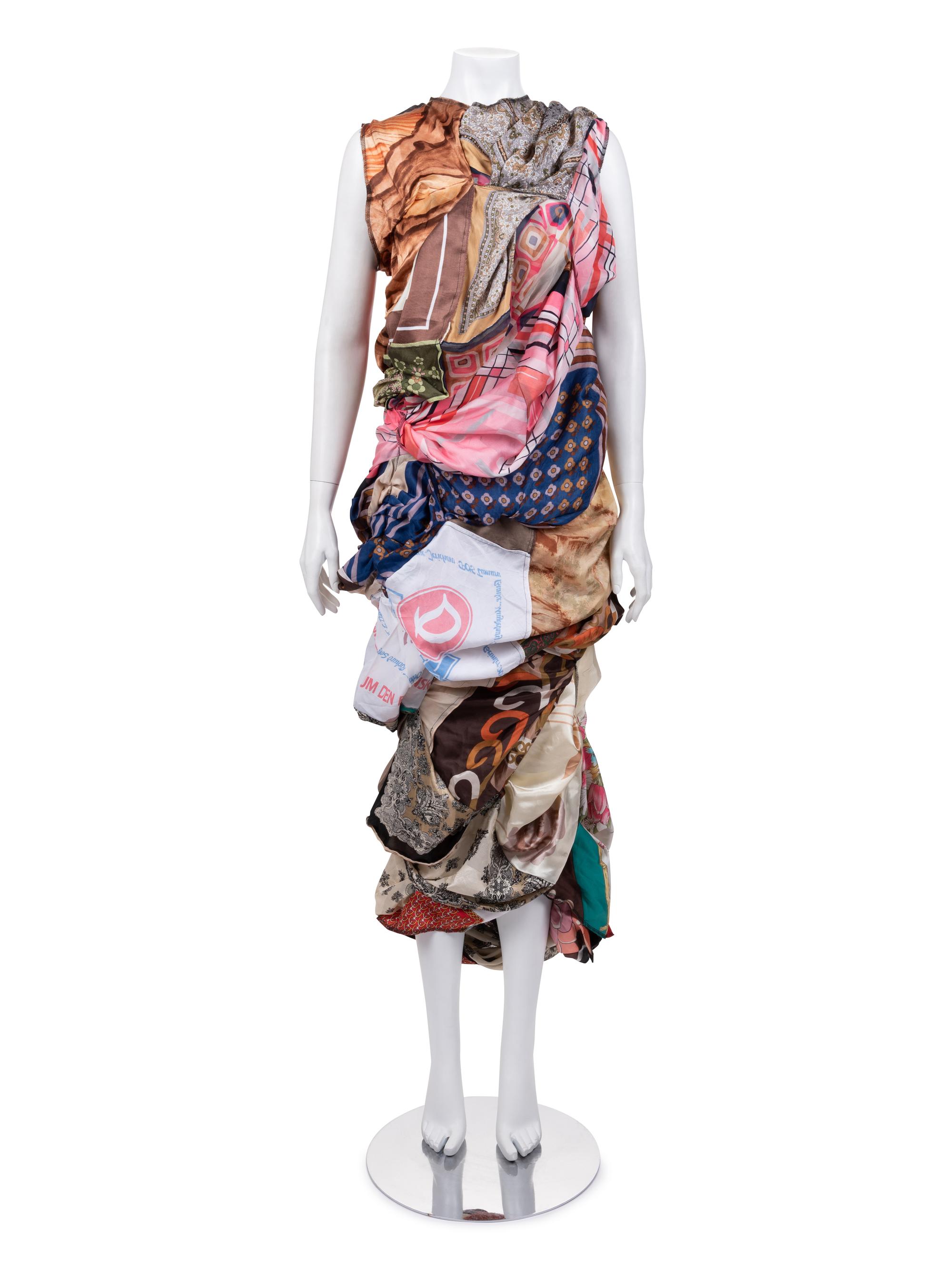 Comme des Garçons Scarf Patchwork Dress, 1990-2000s