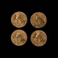 A Group of Four Indian Head $2.50 Gold Coins