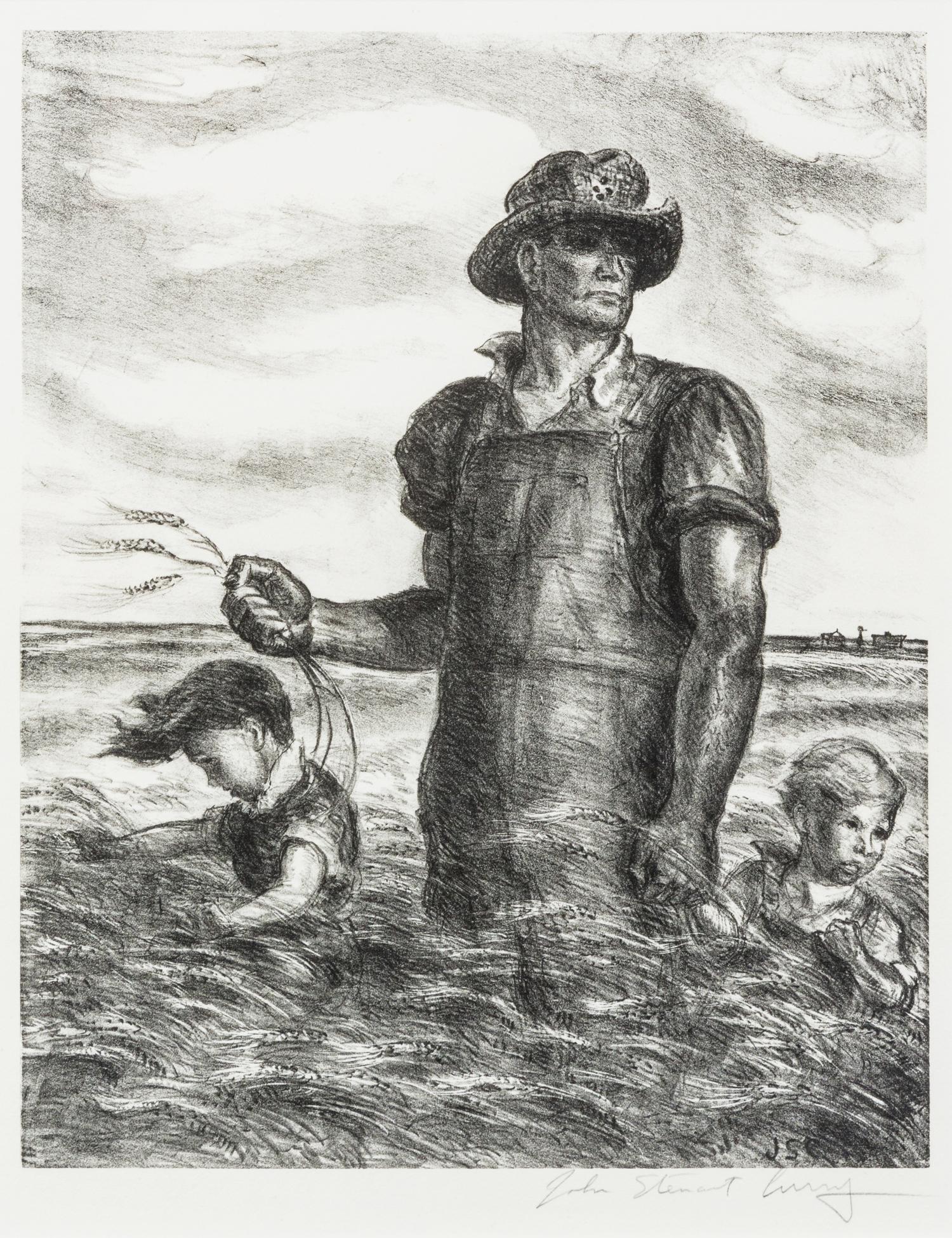 John Steuart Curry, (American, 1897-1946), Our Good Earth, 1942