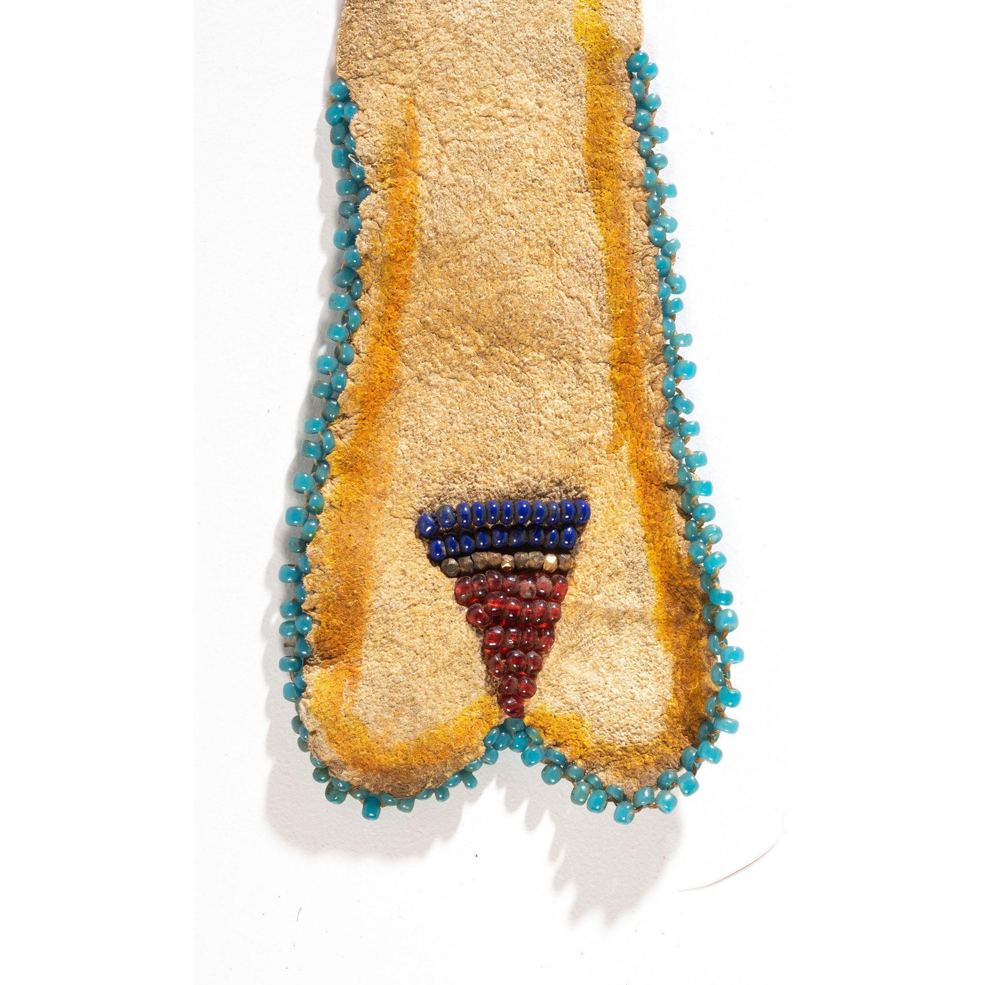 Southern Cheyenne Beaded Hide Tab Pouch