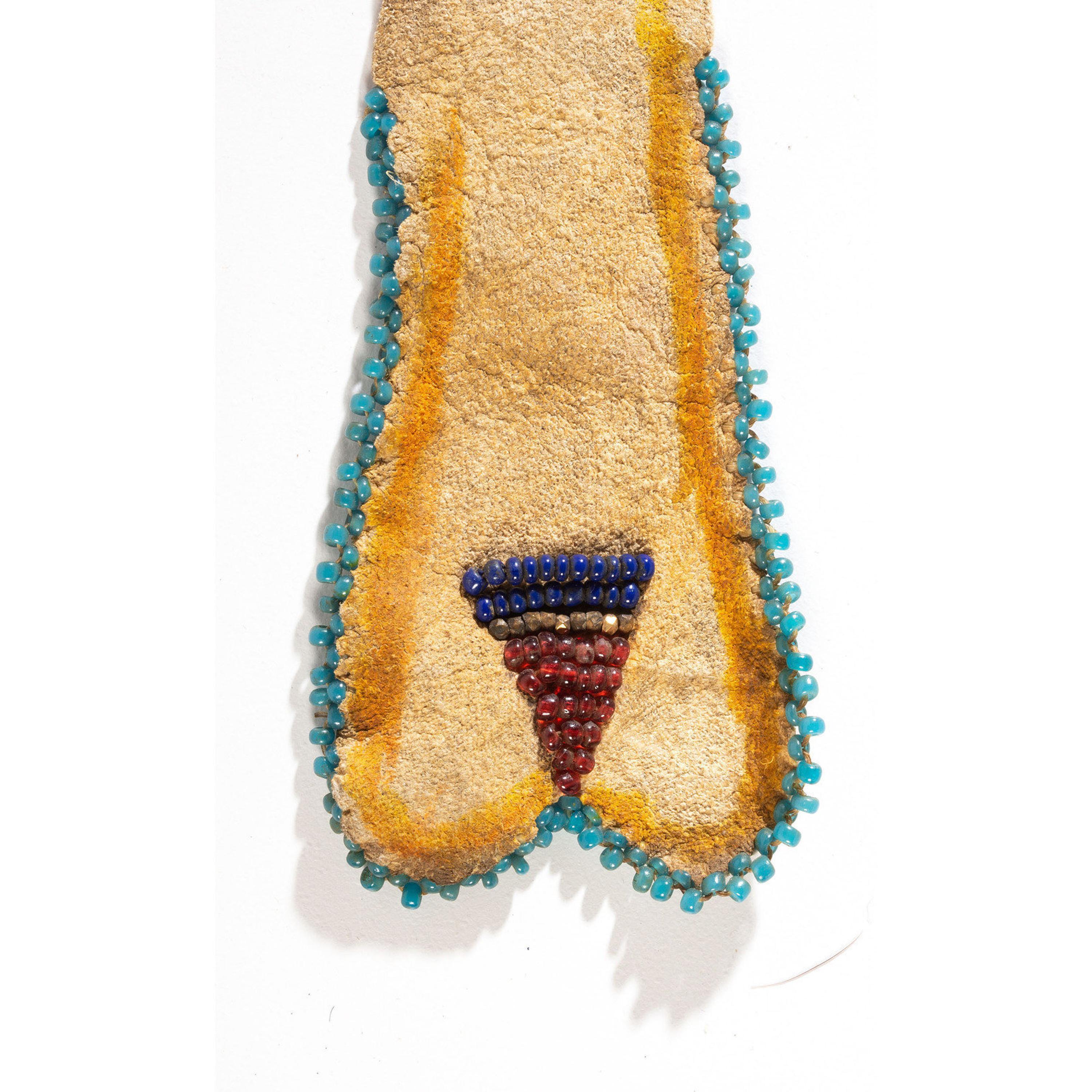 Southern Cheyenne Beaded Hide Tab Pouch