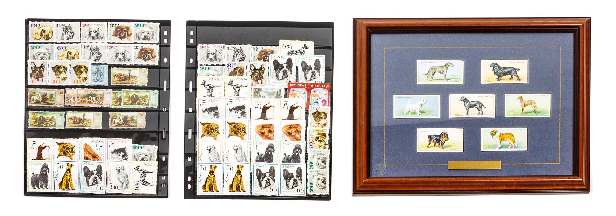 A Collection of Stamps, Post Cards and Ephemera depicting Various Dog Breeds