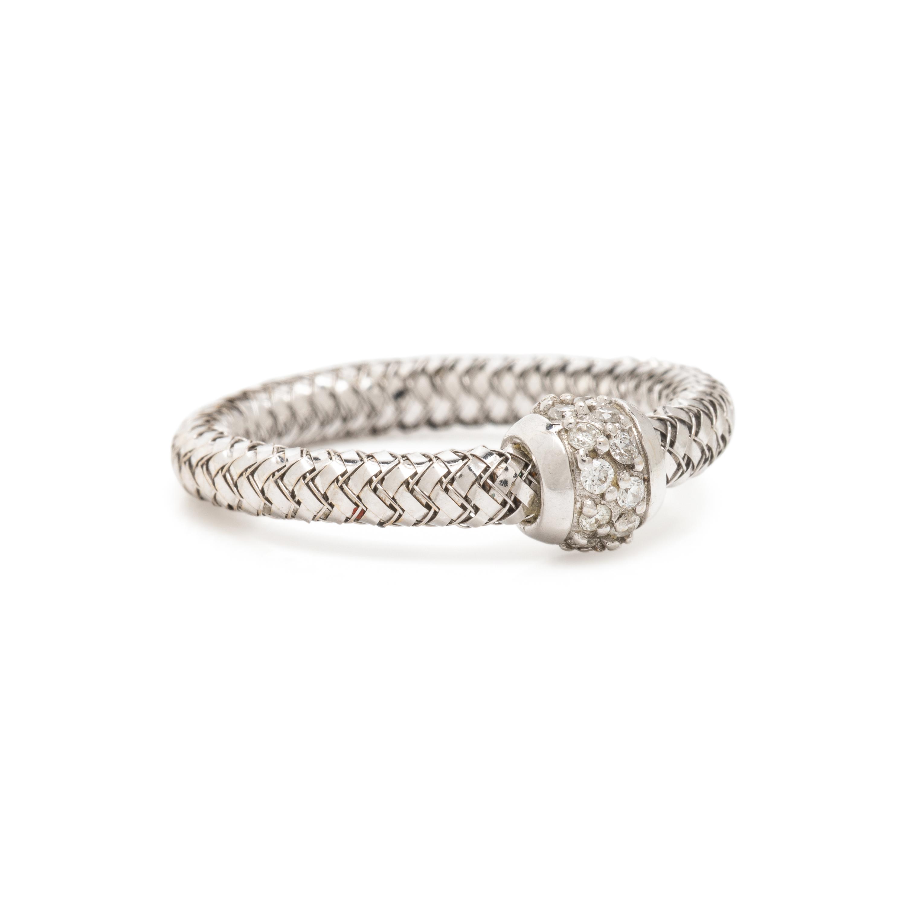 Roberto Coin, Pair of Diamond and Gold Flexible Rings