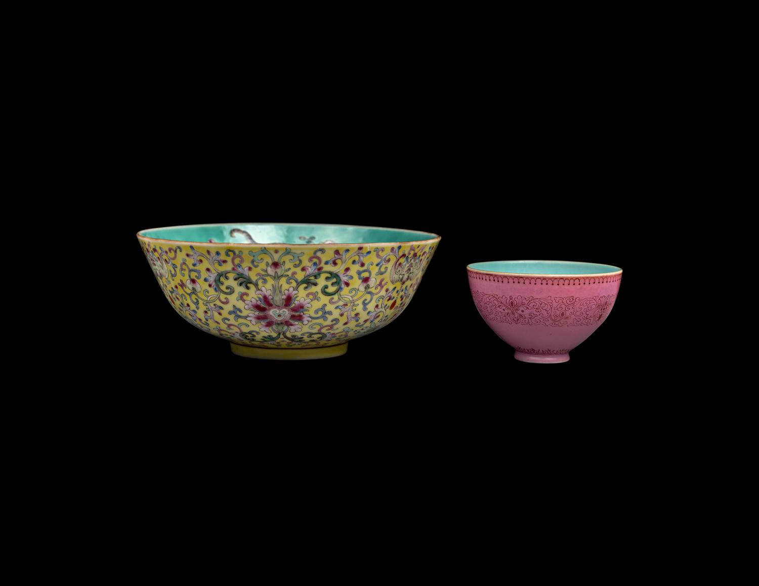 Two Chinese Porcelain 'Lotus' Bowls