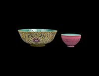 Two Chinese Porcelain 'Lotus' Bowls