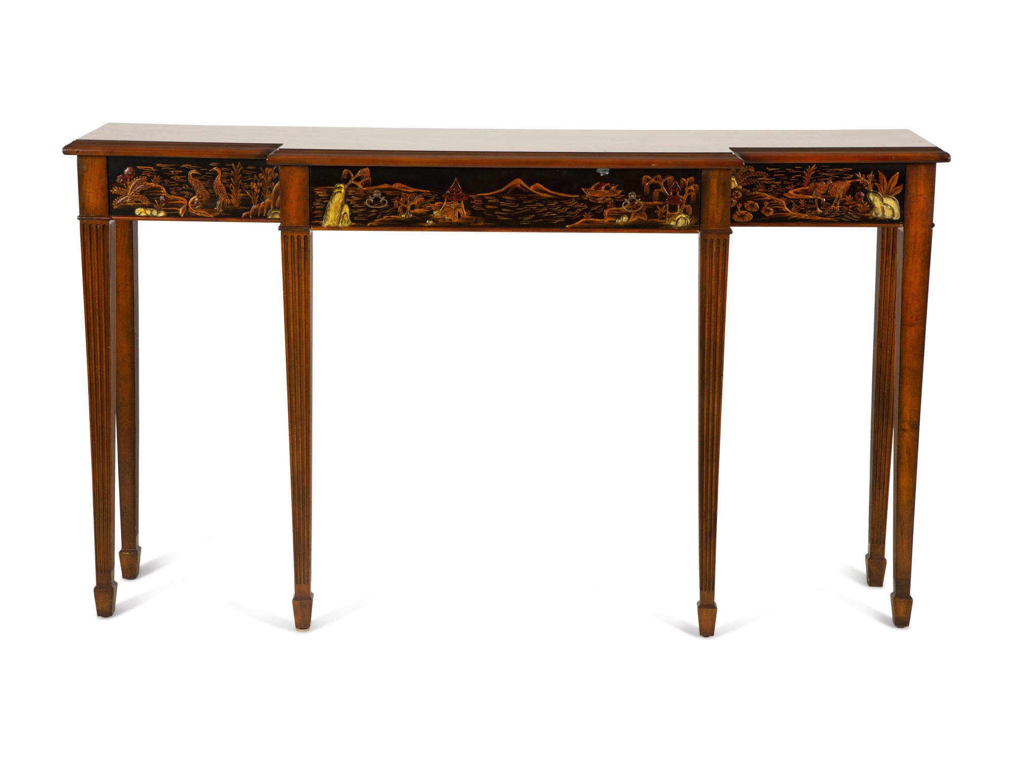 A Maitland Smith Mahogany Console Table
