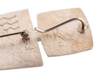 Zuni and Hopi Sterling Silver Inlaid Pendants, with Gold Accents