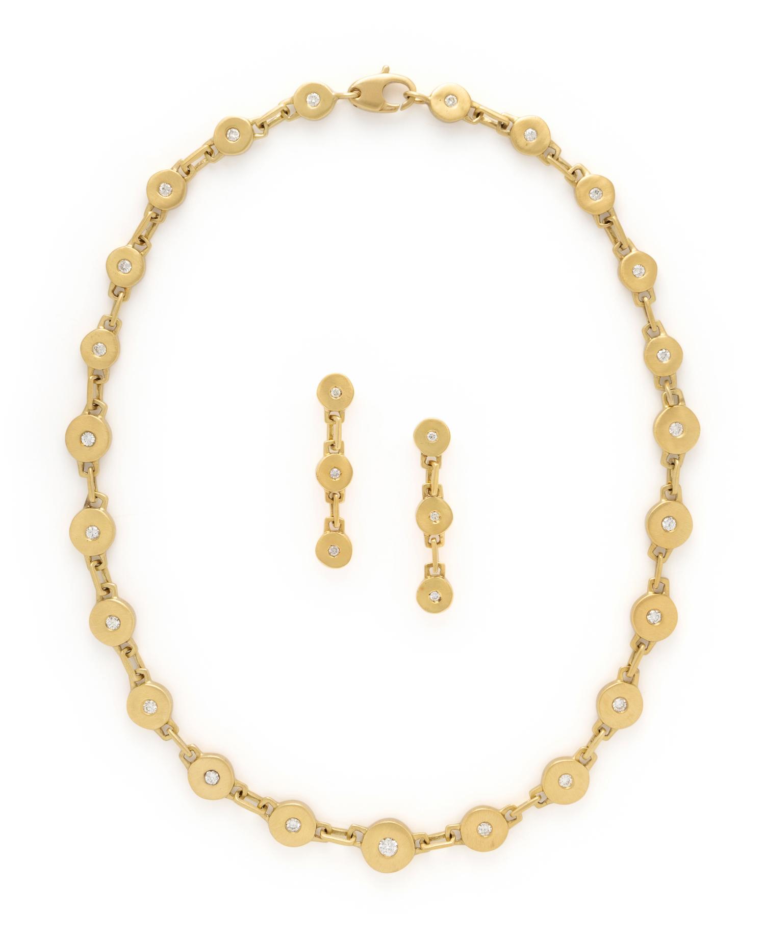 ROBIN ROTENIER, YELLOW GOLD AND DIAMOND SET