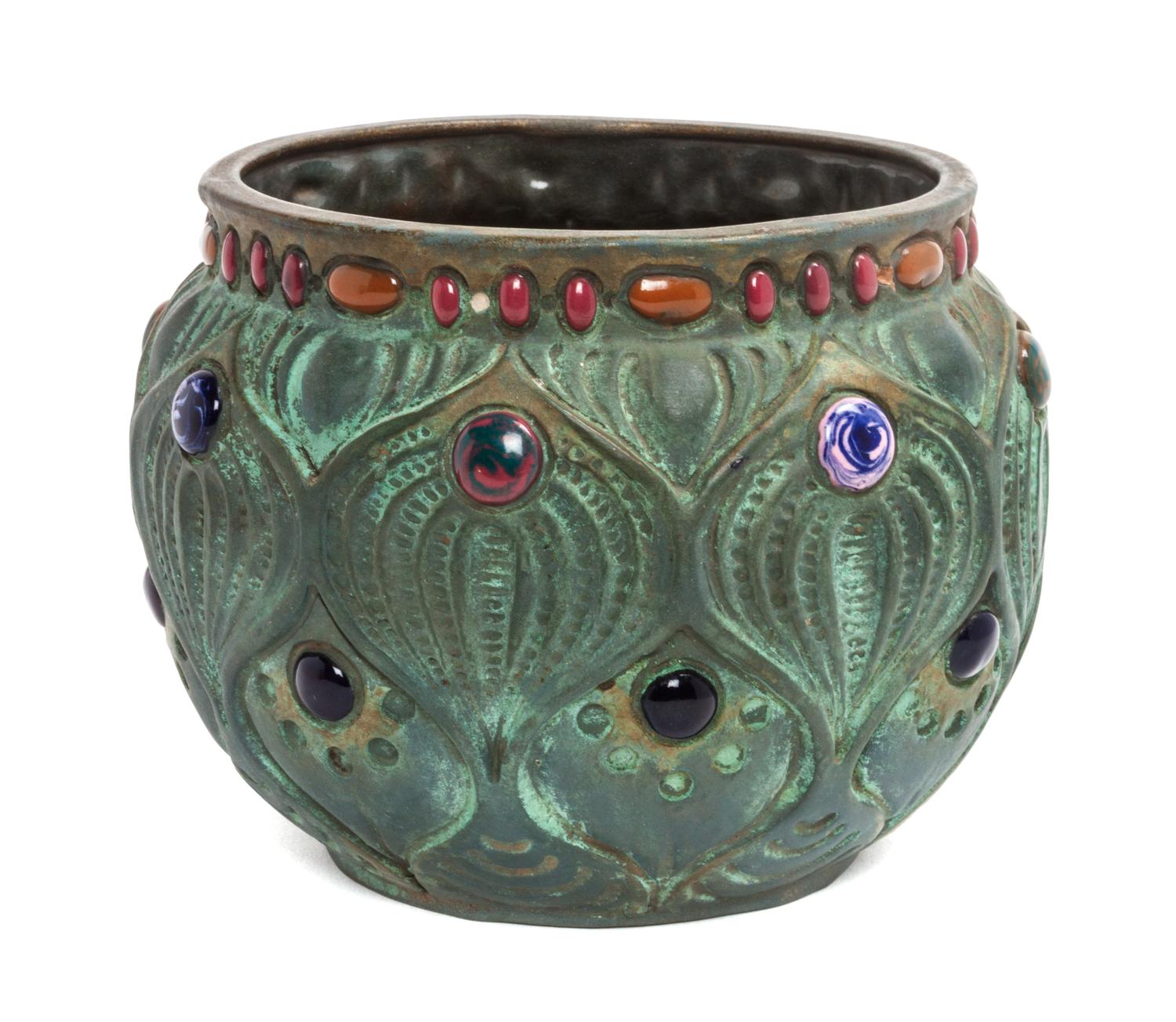 An Amphora Pottery Vase Diameter 7 1/2 inches.