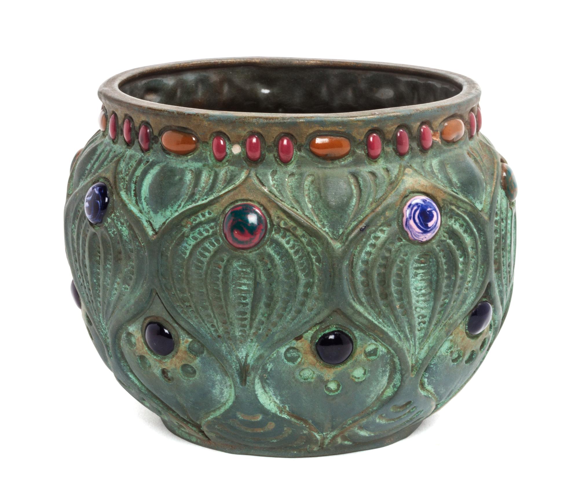 An Amphora Pottery Vase Diameter 7 1/2 inches.
