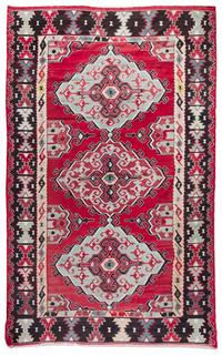A Kilim Wool Rug 9 feet 3 inches x 6 feet 6 inches. — 20TH CENTURY