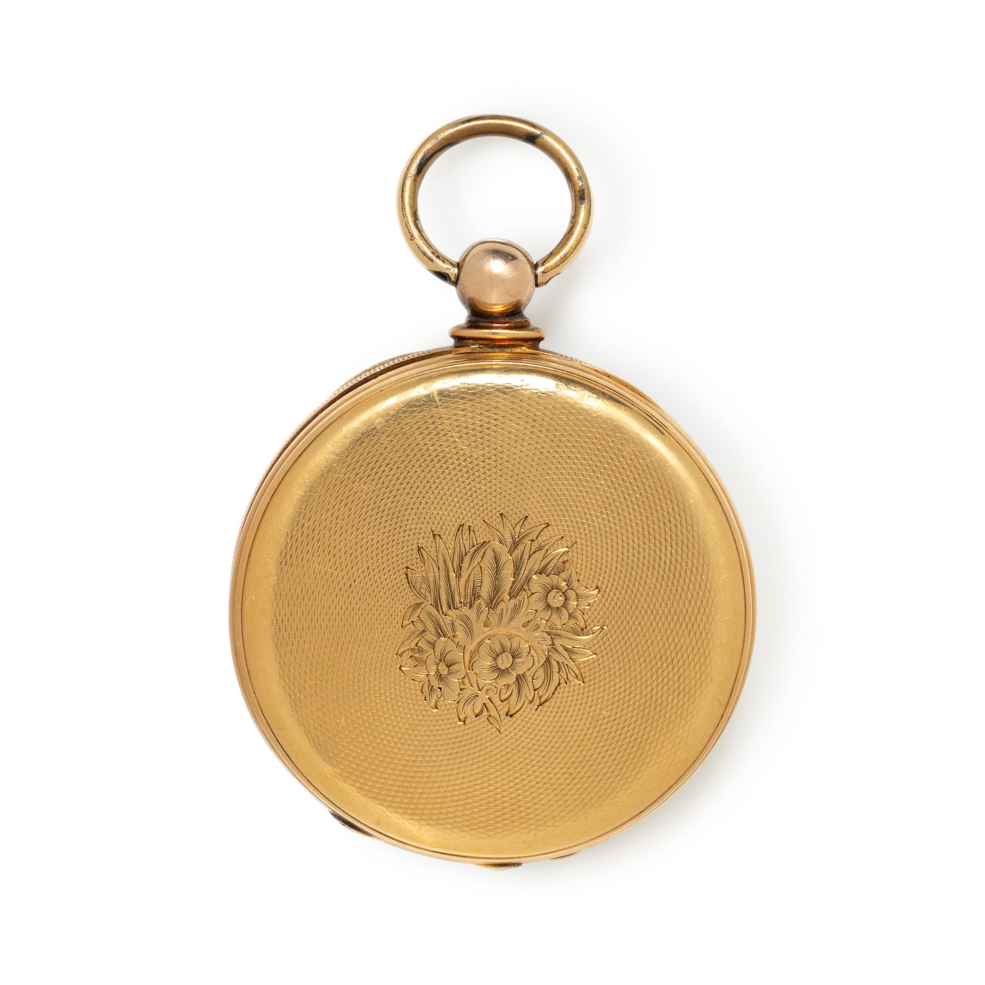 AGASSIZ, 14K YELLOW GOLD AND GOLD-FILLED POCKET WATCH