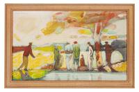 Three works: Golfers