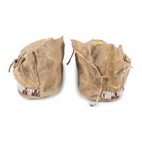 Sioux Beaded Hide Moccasins