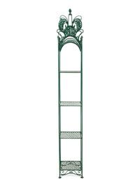 A Victorian Green-Painted Wrought Iron Etagere