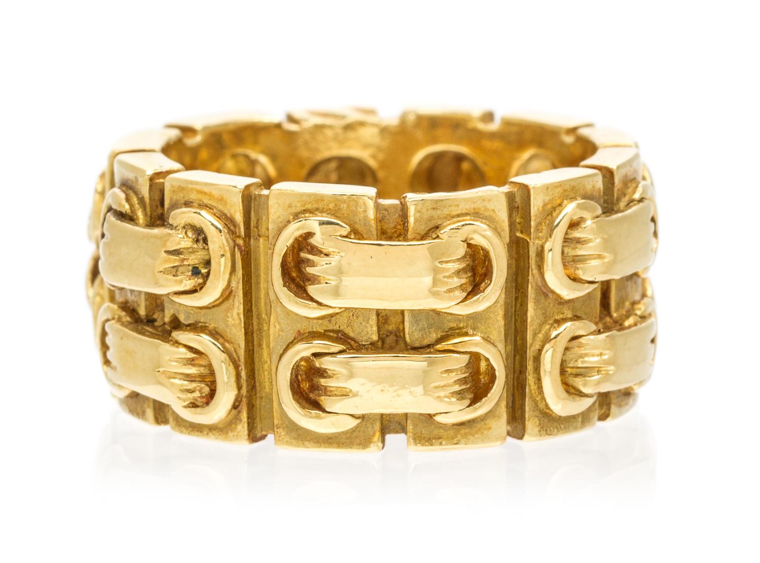 An 18 Karat Yellow Gold Band, Cartier, Circa 1971, 15.10 dwts.