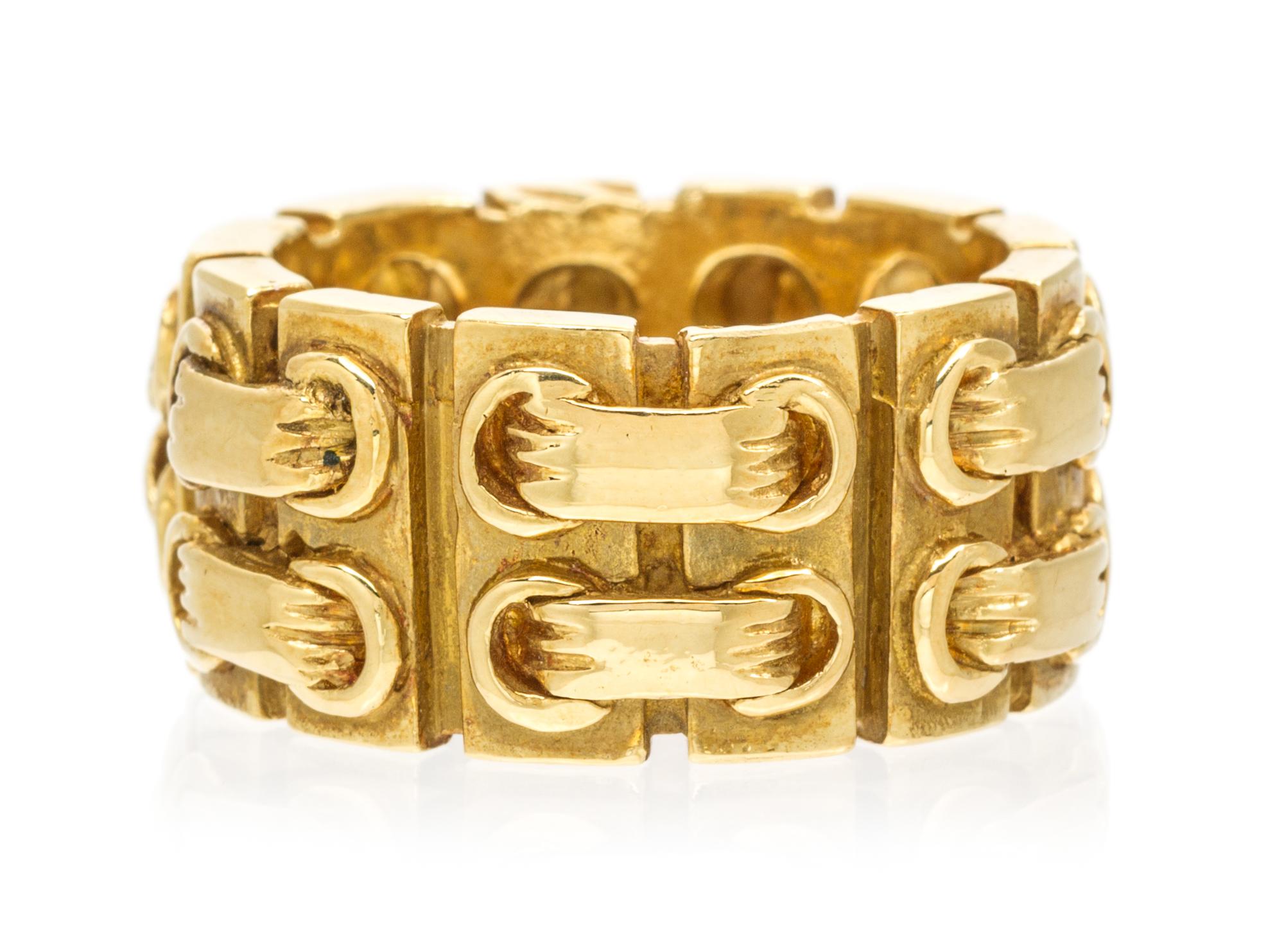 An 18 Karat Yellow Gold Band, Cartier, Circa 1971, 15.10 dwts.