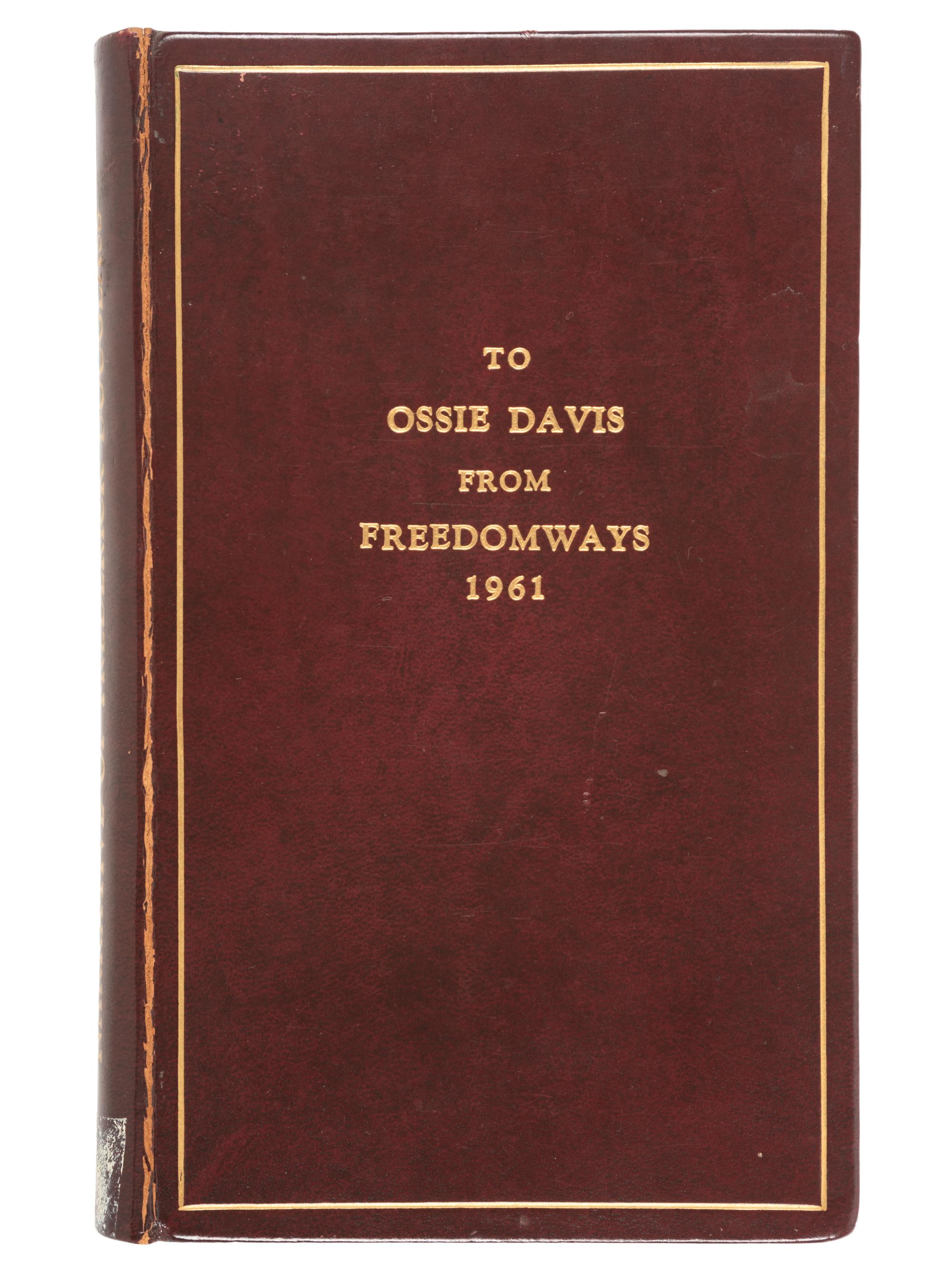 DOUGLASS, Frederick. Narrative of the Life of Frederick Douglass . Presented to Ossie Davis, 1961.