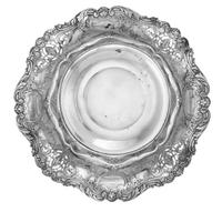 An American Silver Centerpiece Bowl , Gorham Mfg. Co., Providence, RI, 1930 , of footed form, the pierced border worked to show foliate