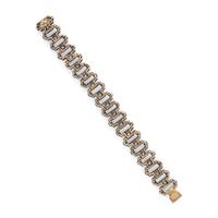 BLACKENED GOLD AND DIAMOND BRACELET