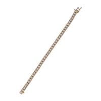 Diamond and Yellow Gold Line Bracelet