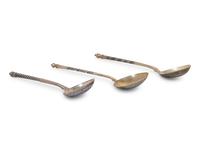 Three Russian Silver Spoons