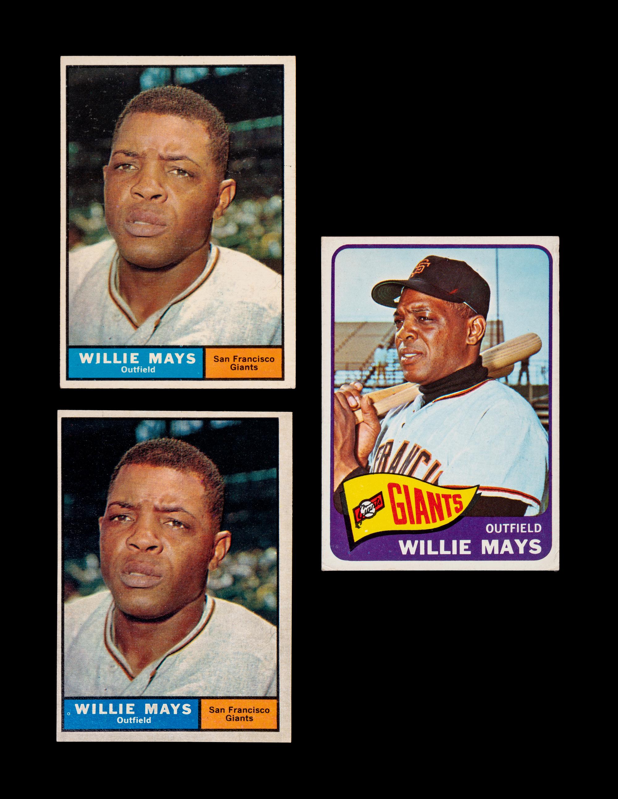 A Group of Three 1960s Topps Willie Mays Baseball Cards,