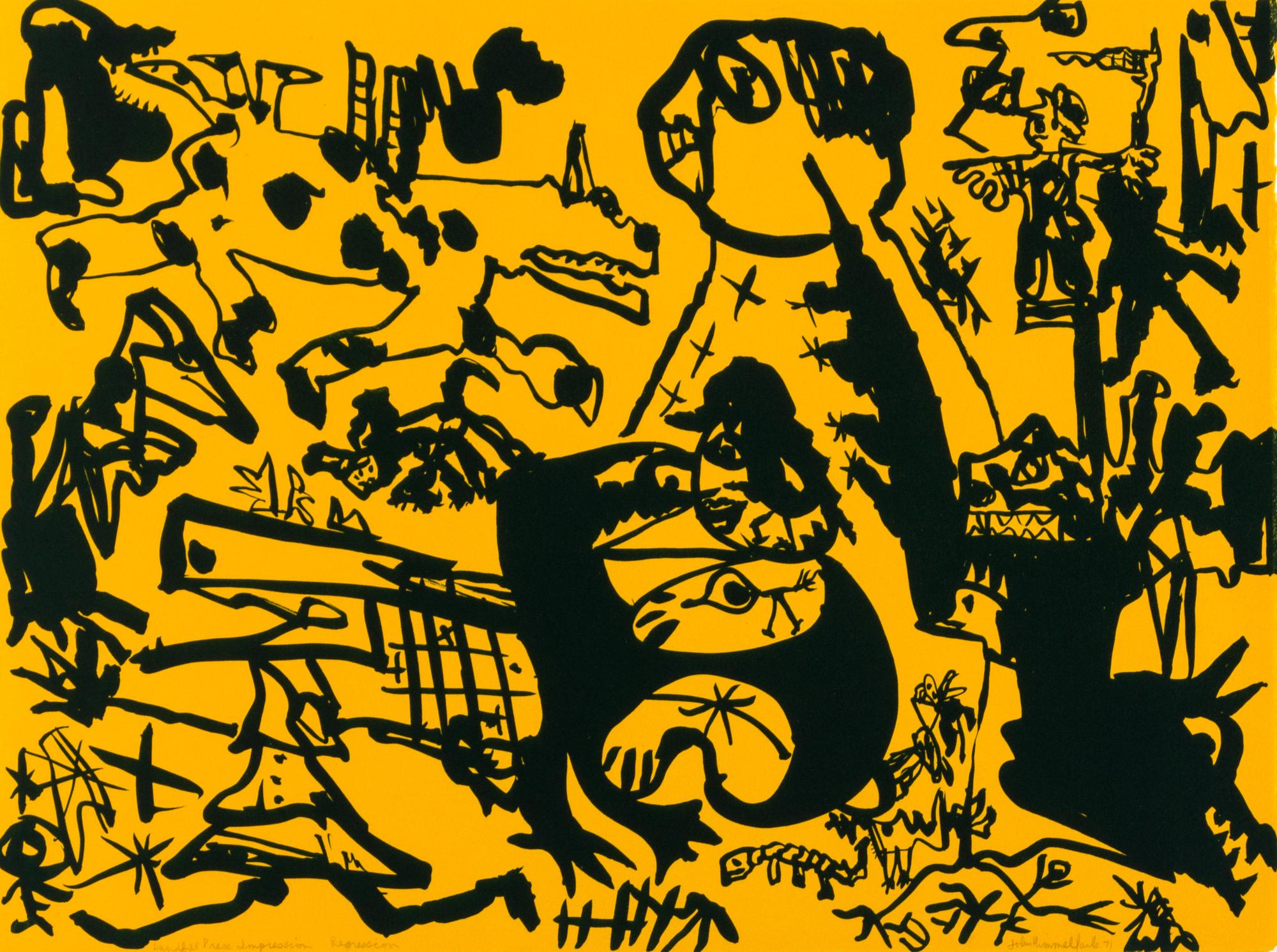 John Himmelfarb, (American, b. 1946), What they Were, Regression, Whirled Map, and Actually Doing