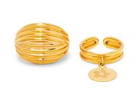 A Collection of 14 Karat Yellow Gold Rings,
