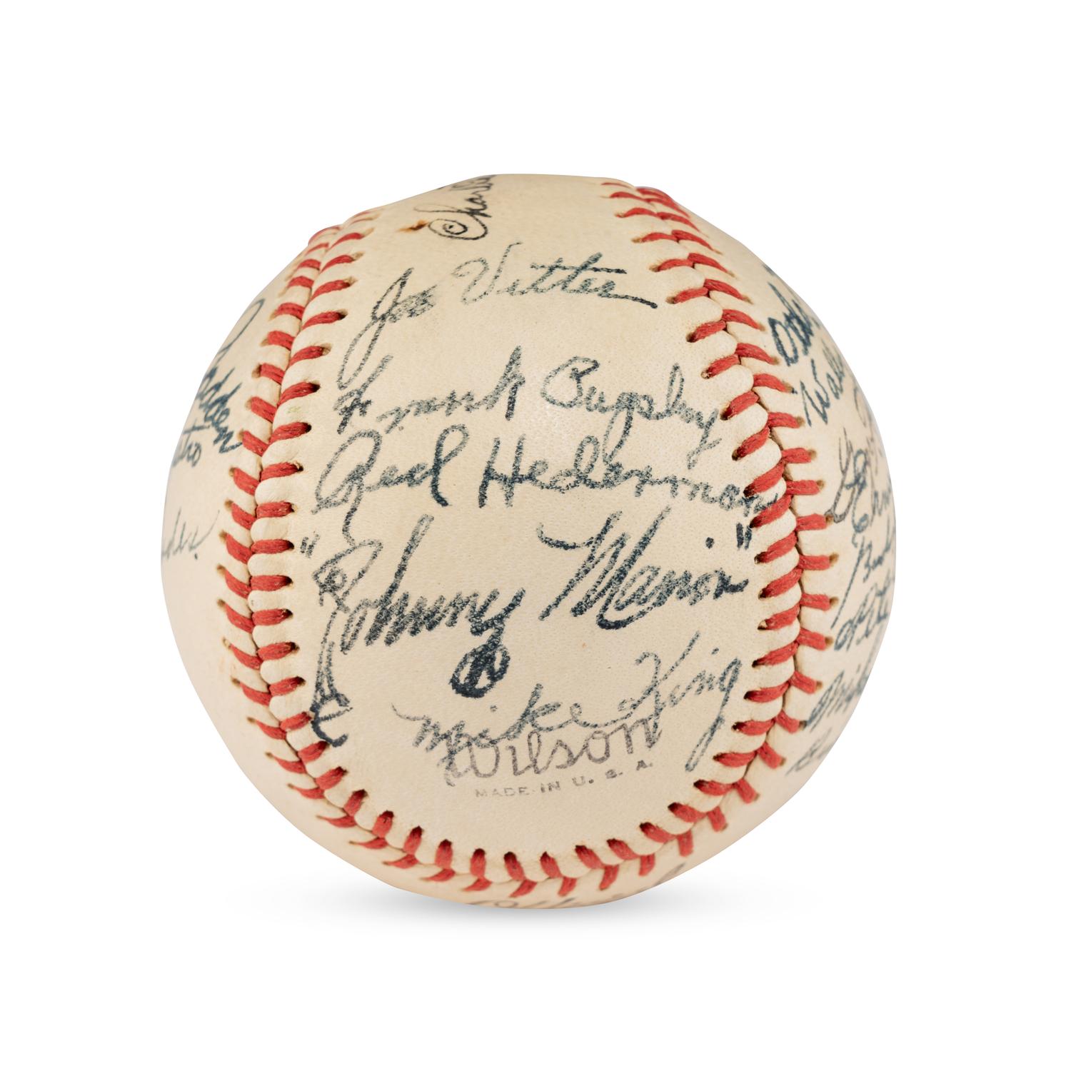 A 1944 St. Paul Saints Team Signed Autograph Baseball (JSA Letter of Authenticity)