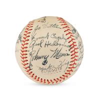 A 1944 St. Paul Saints Team Signed Autograph Baseball (JSA Letter of Authenticity)