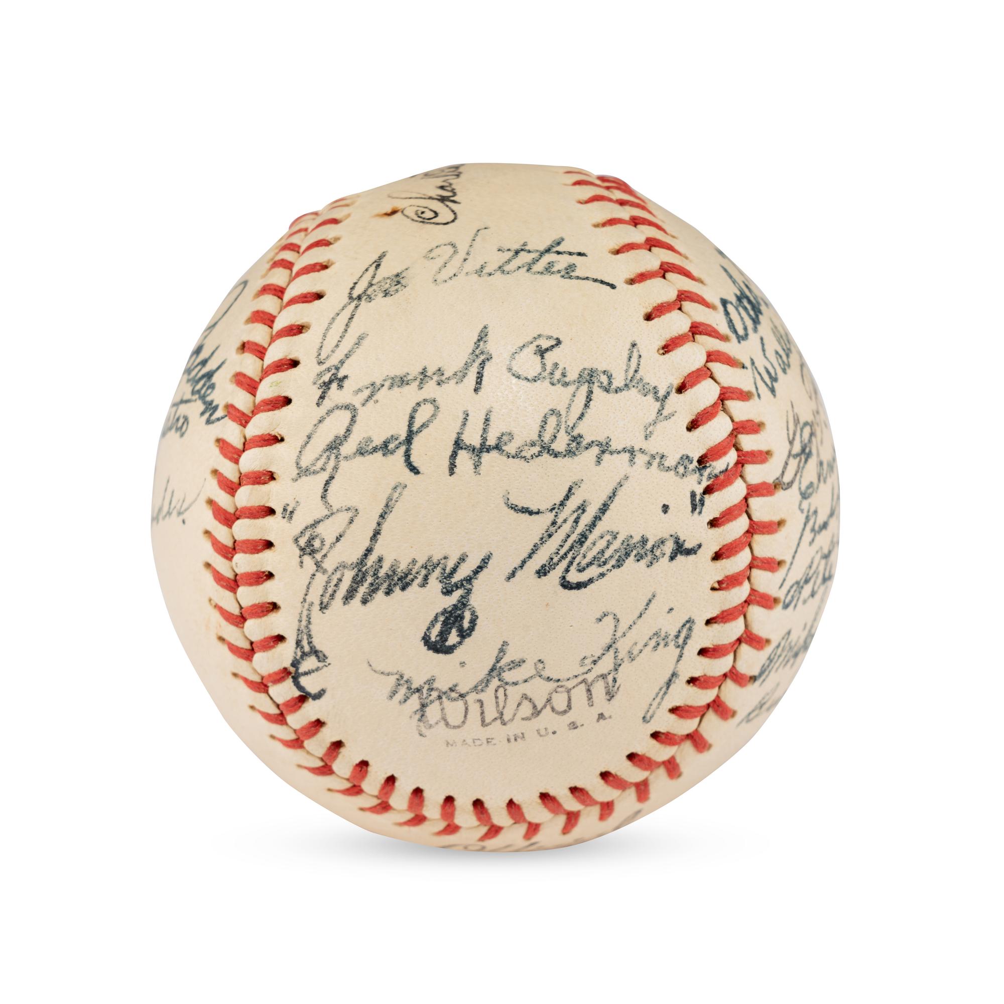 A 1944 St. Paul Saints Team Signed Autograph Baseball (JSA Letter of Authenticity)