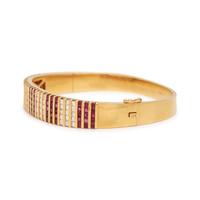 DIAMOND AND RUBY BANGLE BRACELET