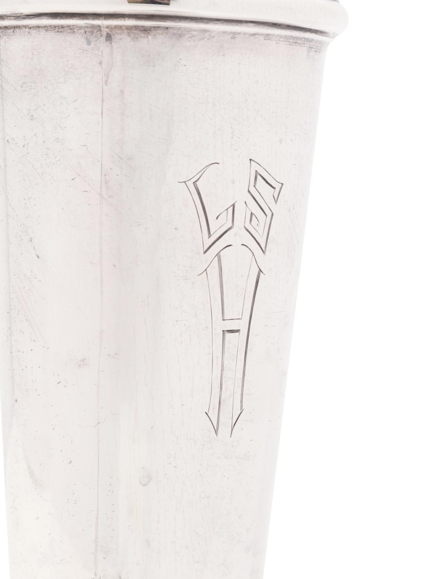 An American Silver Trumpet Vase