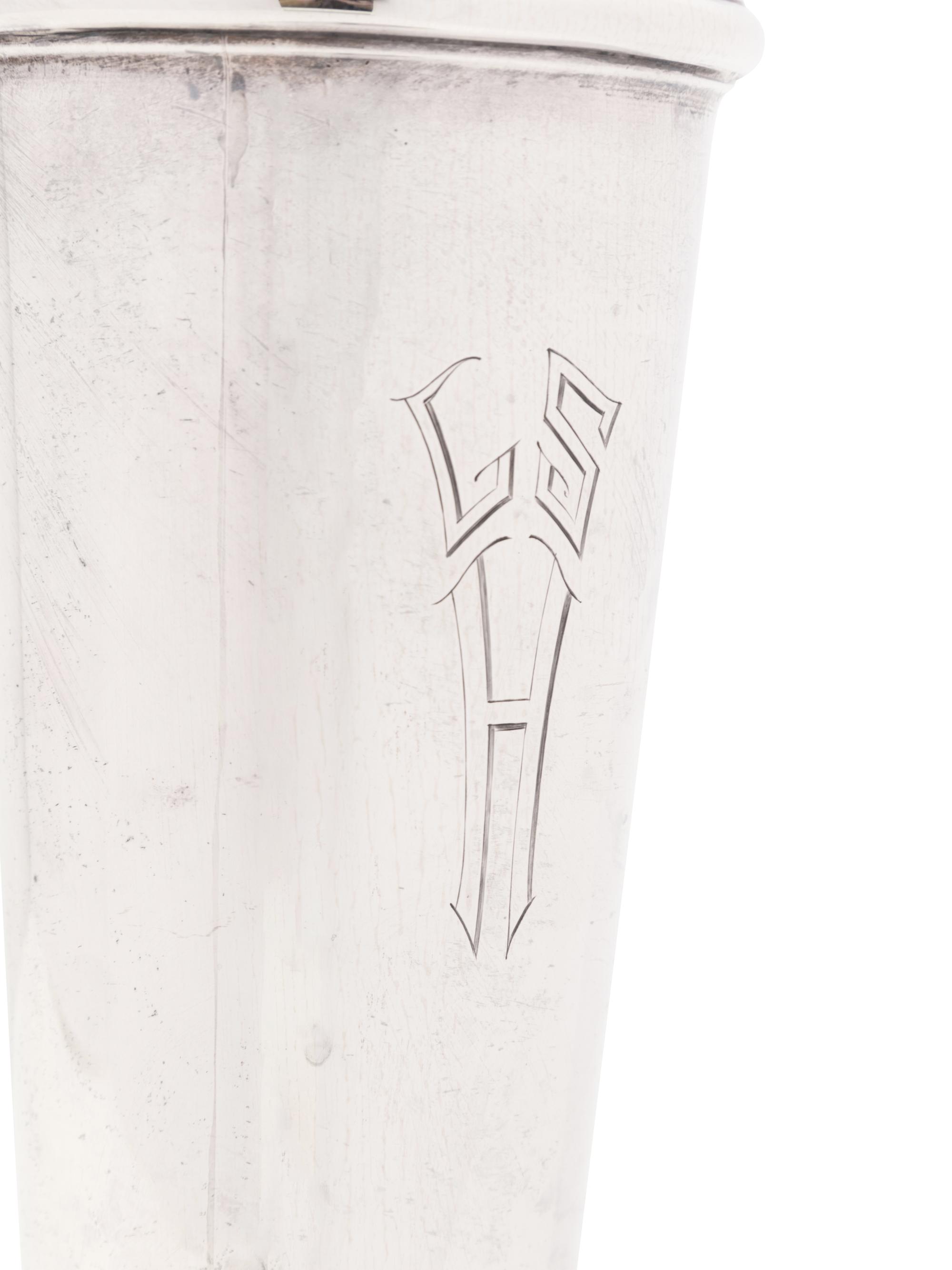 An American Silver Trumpet Vase