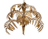An Italian Gilt Metal Palm Frond Chandelier