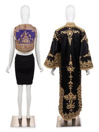 Two Regional Embroidered Pieces: One Vest, One Jacket