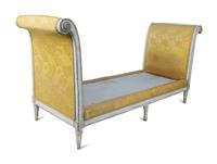 A Louis XVI Gray-Painted Daybed — 19TH CENTURY