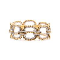 BUCCELLATI, BICOLOR GOLD LINK BRACELET