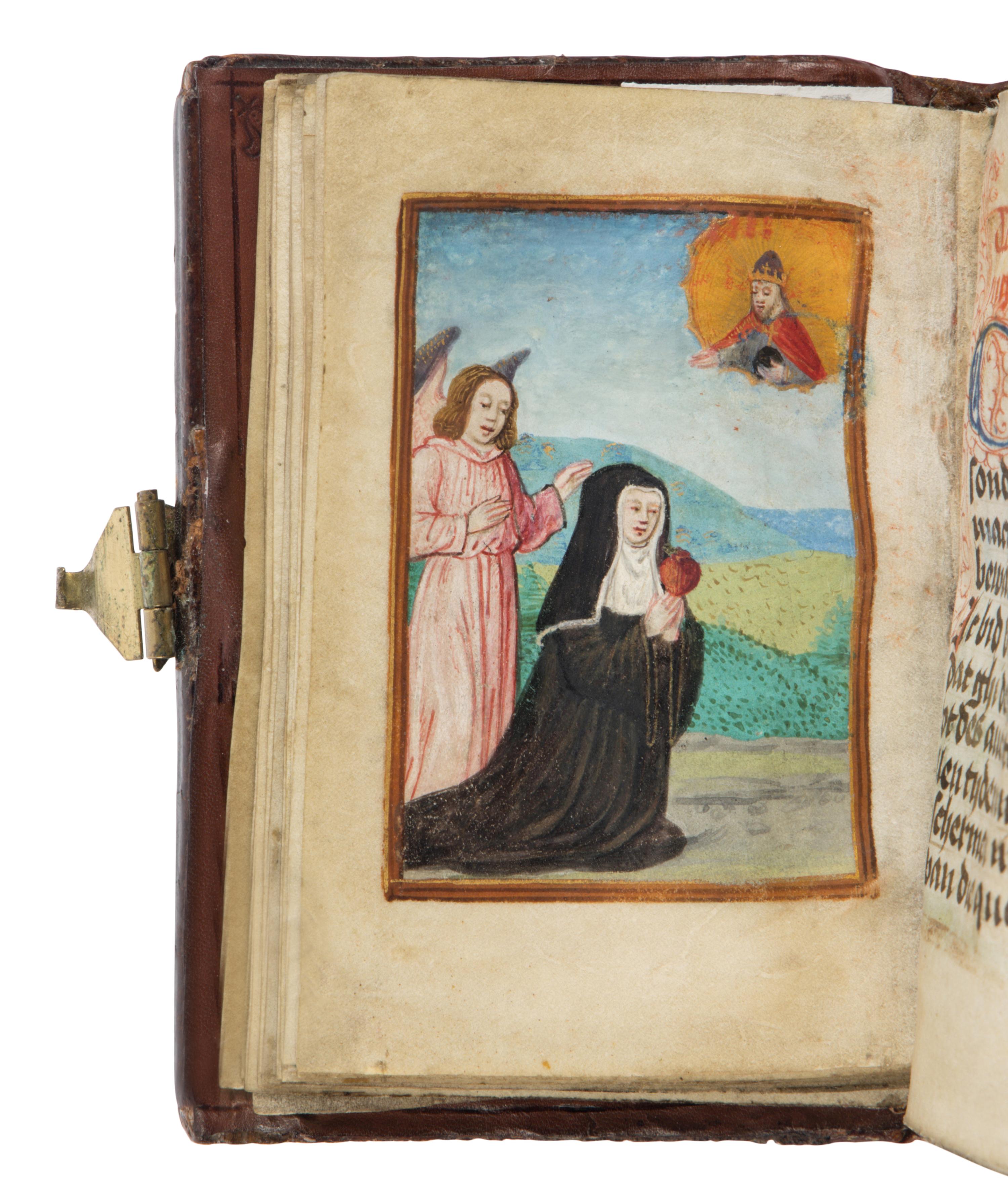 CIRCLE OF CORNELIA VAN WULFSCHKERCKE (Bruges, active from c. 1495, died 1540) Rosariaum, in Dutch, illuminated manuscript on parchment [Southern Netherlands, Bruges? c. 1510-1520]