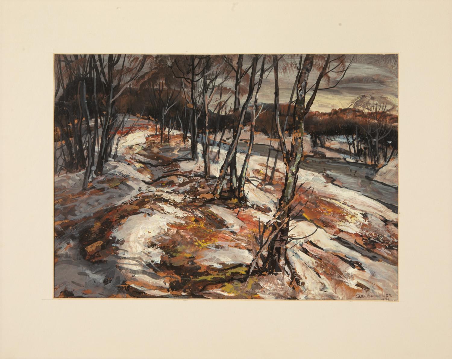 Winter Forest with Stream