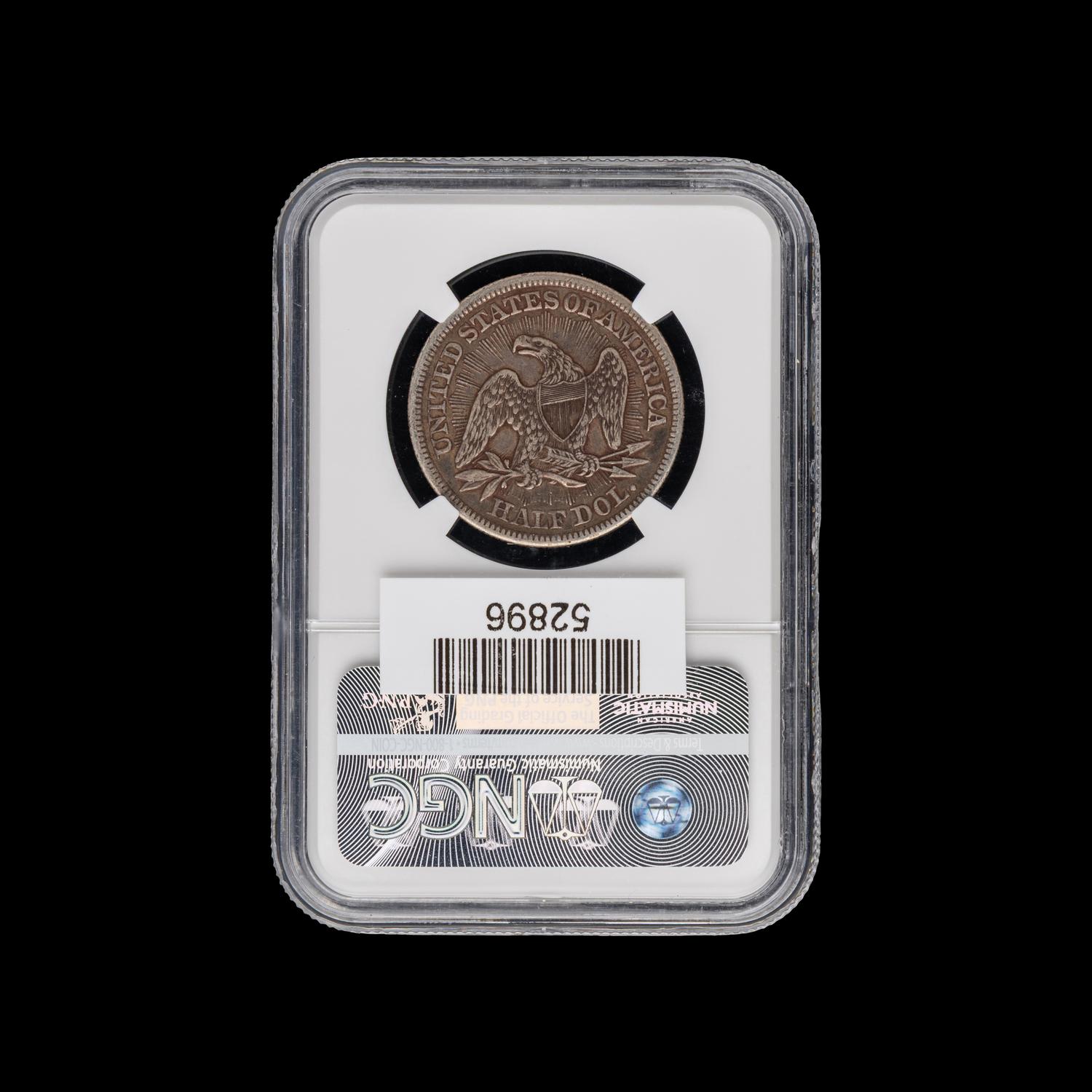 An 1853 Seated Liberty: Arrows and Rays 50c Coin [NGC XF40]