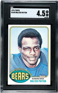 A 1976 Topps Walter Payton Rookie Football Card No. 148 (SGC 4.5 VG-EX+)
